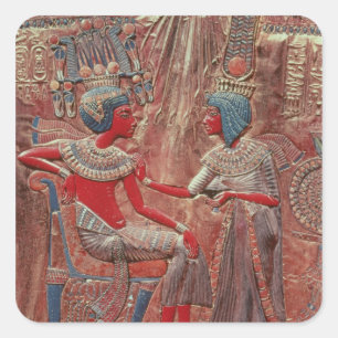 Sticker Carré L'arrière du trône de Toutankhamon