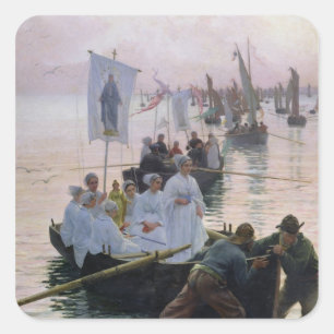 Sticker Carré L'arrivée du cortège de St Anne