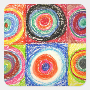 Sticker Carré L'art Abstrait Kandinsky