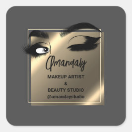 Sticker Carré Lashes Nettoyant maquillage Beauté Magasin Merci G