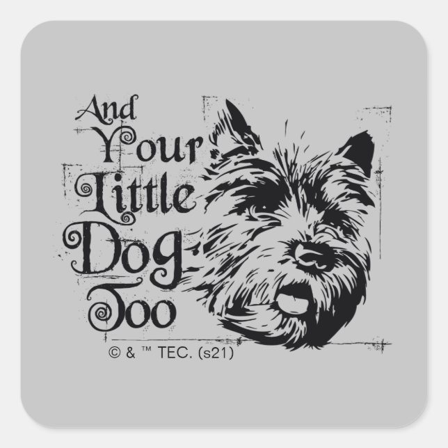 Sticker Carré L'Assistant D'Oz™ | Et Ton Petit Chien Aussi (Devant)
