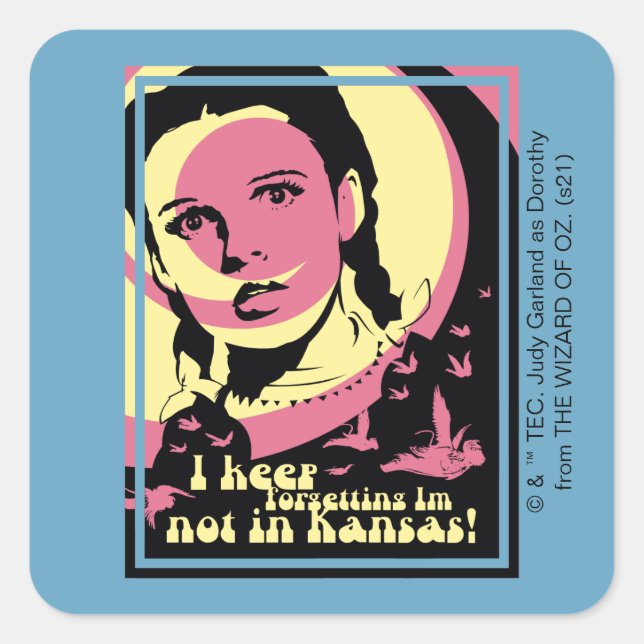 Sticker Carré L'Assistant D'Oz™ | Je ne suis pas au Kansas (Devant)