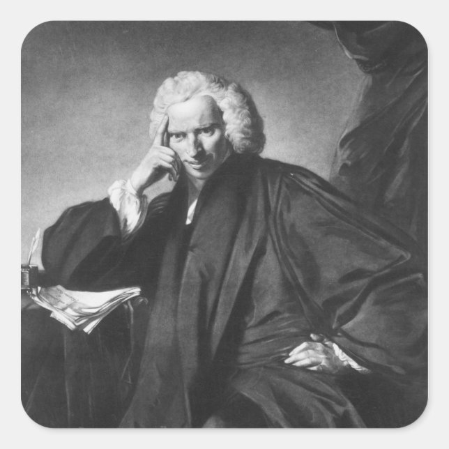 Sticker Carré Laurence Sterne, gravée par Edward Fisher (Devant)