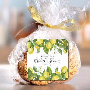 Sticker Carré Lavage de mariage au citron agrumes 