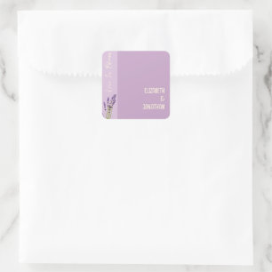 Sticker Carré Lavender Love Mariage