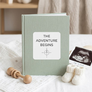 Sticker Carré L'aventure commence Annonce de nouveau bébé mignon