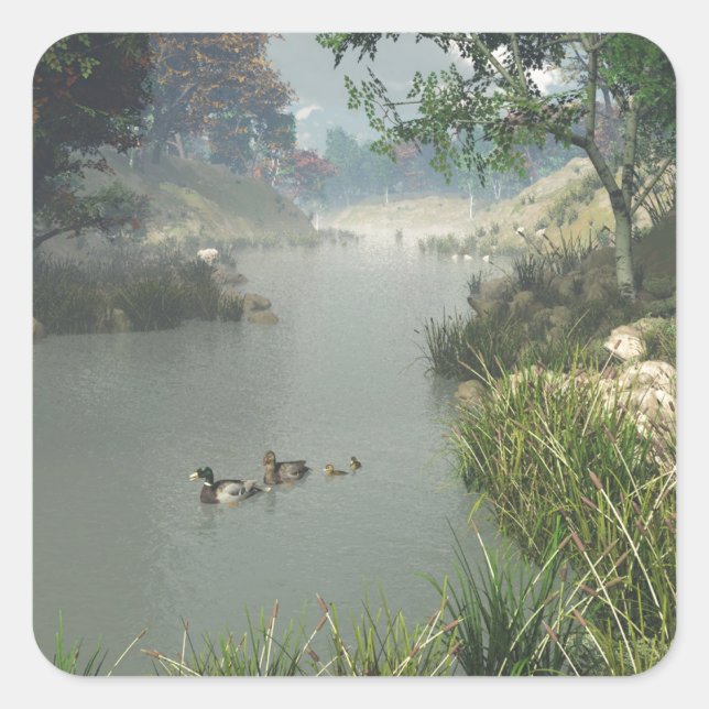 Sticker Carré Lazy (Devant)