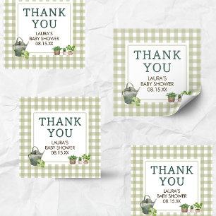 Sticker Carré Le Baby shower des fermiers cultivés localement