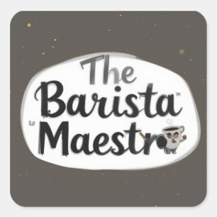 Sticker Carré Le Barista Maestro