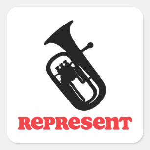Sticker Carré Le baryton représentent