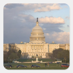 Sticker Carré Le bâtiment de capitol des Etats-Unis dedans