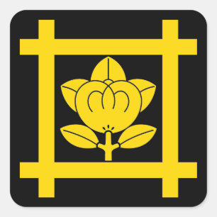 Sticker Carré Le blason Tachibana de la secte Nichiren
