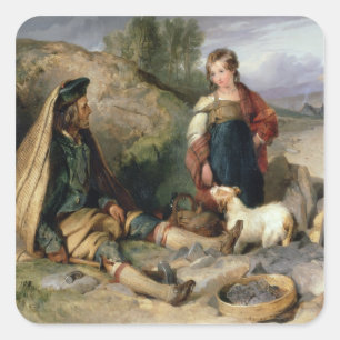 Sticker Carré Le briseur en pierre et sa fille, 1830
