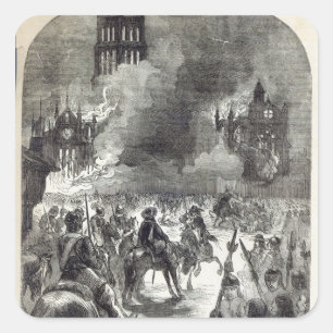 Sticker Carré Le burning de vieux St Paul, 1666