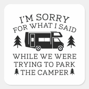 Sticker Carré Le Camper Park