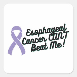 Sticker Carré Le cancer de l'oesophage ne peut pas me battre la 