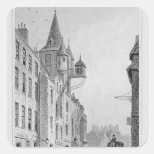 Sticker Carré Le Canongate Tolbooth, Édimbourg