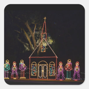 Sticker Carré Le chant de Noël allume 2016