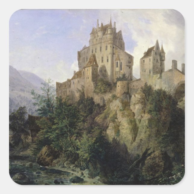 Sticker Carré Le château d'Eltz (Devant)