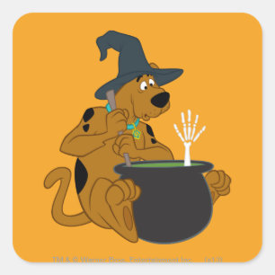 Sticker Carré Le chaudron de la sorcière de Scooby-Doo