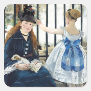 Sticker Carré Le chemin de fer Edouard Manet