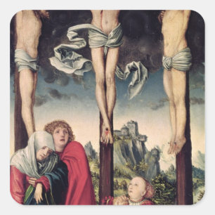 Sticker Carré Le Christ sur la croix