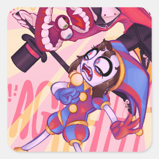 Sticker Carré le cirque numérique extraordinaire
