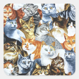 Sticker Carré Le clowder de CATS
