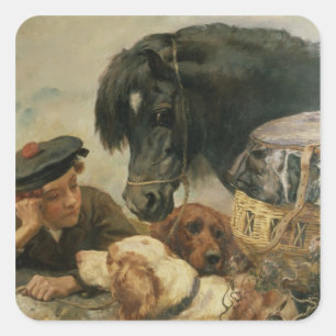 Sticker Carré Le compagnon du gamekeeper