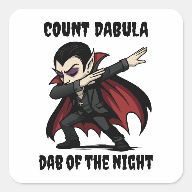 Sticker Carré Le comte Dabula dabs pendant la nuit (Devant)