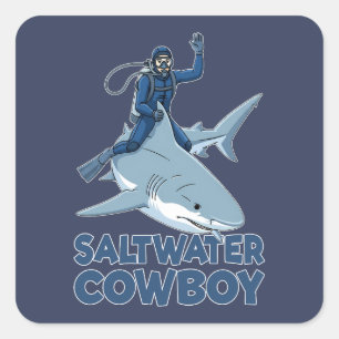 Sticker Carré Le Cowboy d'eau salée