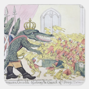 Sticker Carré Le crocodile corse
