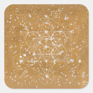 Sticker Carré Le cube Stecker de Metatron