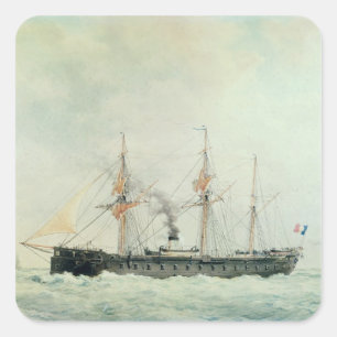 Sticker Carré Le cuirassé français, "La Gloire", 1880