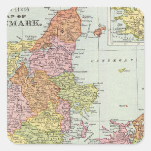 Sticker Carré Le Danemark et l'Islande