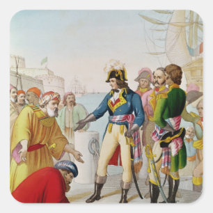 Sticker Carré Le débarquement de Napoléon à Alexandrie