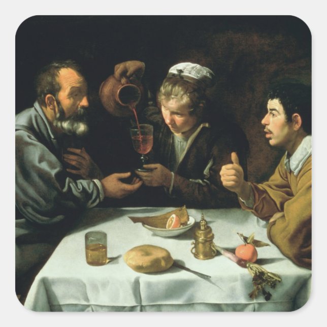 Sticker Carré Le déjeuner, 1620 (Devant)
