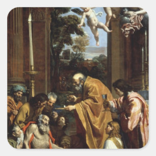 Sticker Carré Le dernier sacrement de St Jerome, 1614