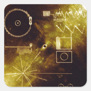 Sticker Carré Le disque d'or de Voyager