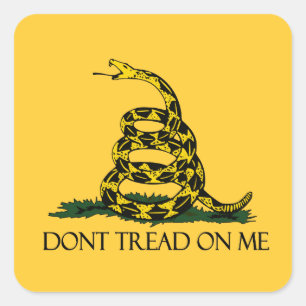Sticker Carré Le drapeau de Gadsden : un drapeau militaire histo