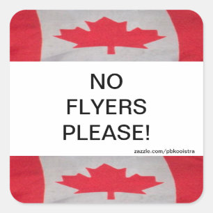 Sticker Carré Le drapeau du Canada aucuns insectes satisfont