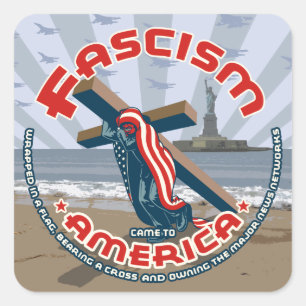 Sticker Carré Le fascisme s'est envolé