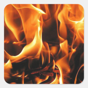 Sticker Carré Le feu, flammes