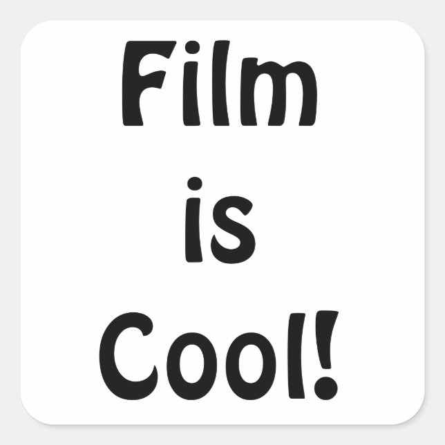 Sticker Carré Le film est Cool ! Carré (Devant)