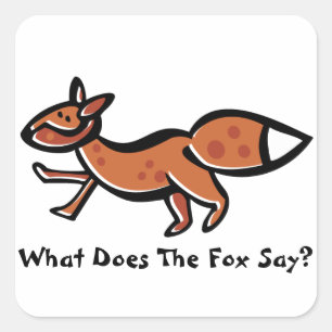 Sticker Carré Le Fox indiquent (personnalisable)