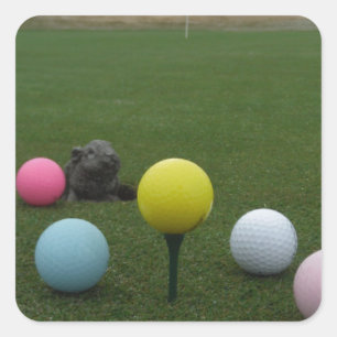 Sticker Carré Le golf de Pâques