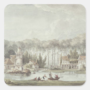 Sticker Carré Le Hameau, petit Trianon, 1786