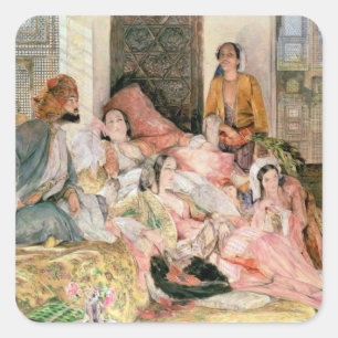 Sticker Carré Le Harem, vers 1850