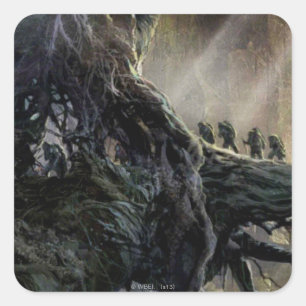 Sticker Carré LE HOBBIT : DESSINATION DE L'Art Concept SMAUG™