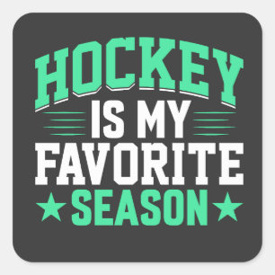 Sticker Carré Le hockey est ma saison préférée